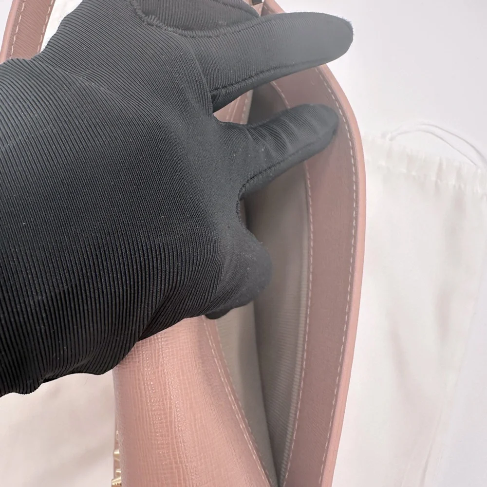 NWOT Furla Julia Pink Studded Bag